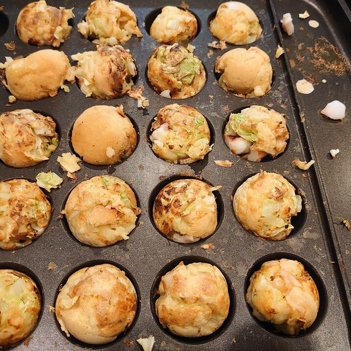 ホットプレートで作るたこ焼き